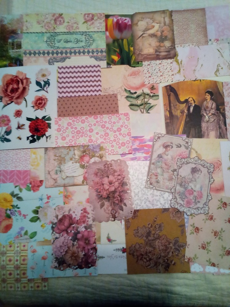 Junk Journal Supplies, 124 Pc. Pink