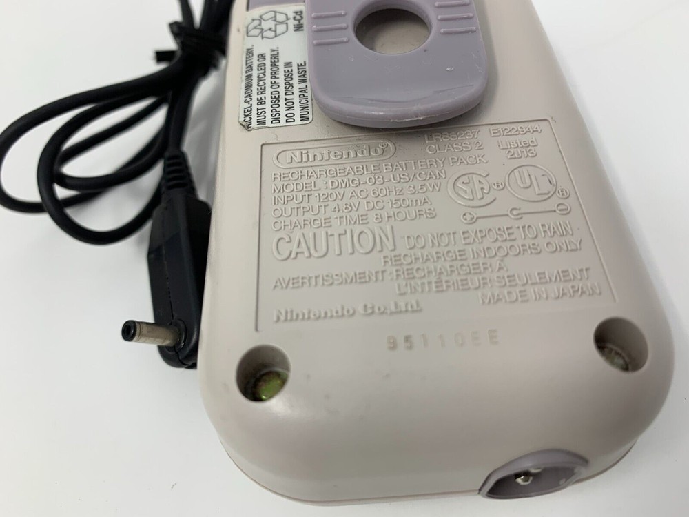 Game Boy Rechargeable Battery Pack AC Adapter Model DMG 03 US Untested!