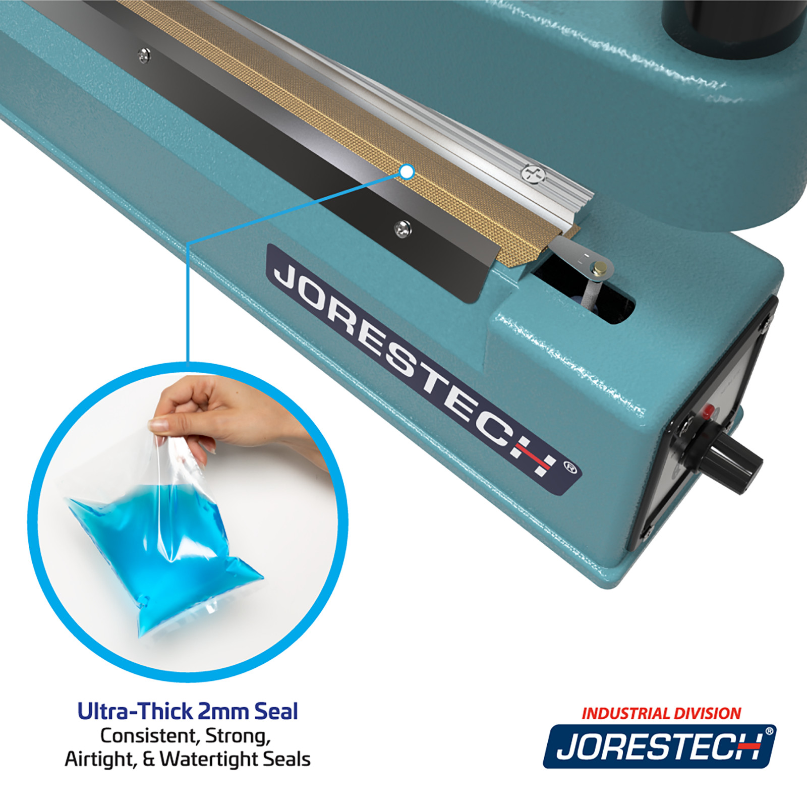 8" Tabletop Impulse Poly Tubing Sealer with Cutter Jorestech