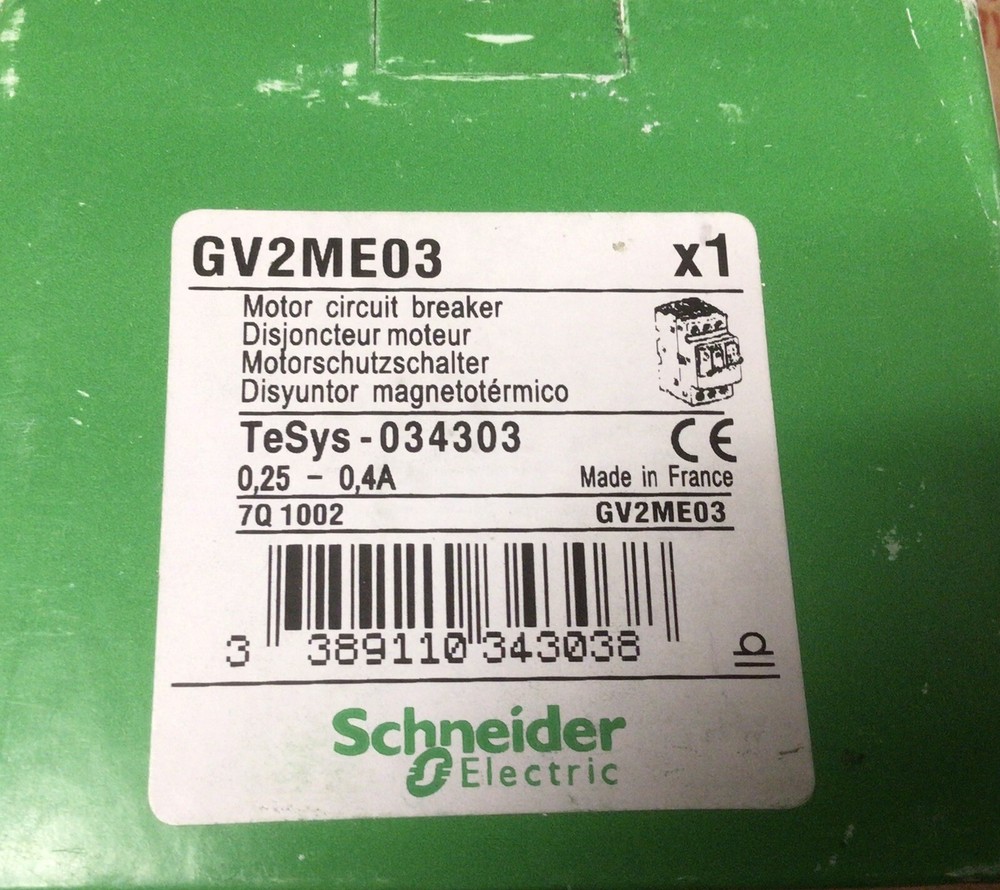 Schneider Starter Motor GV2ME03