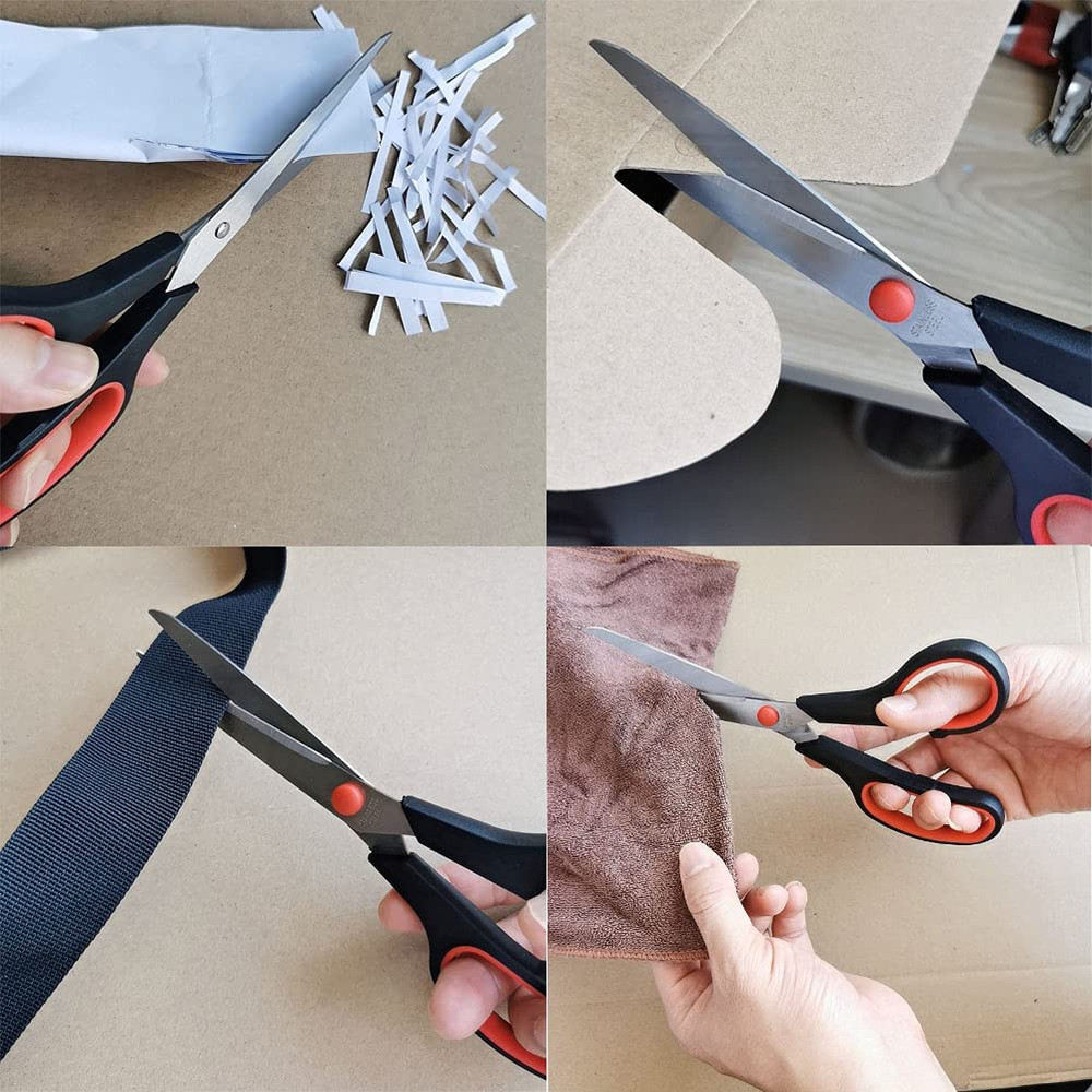 Scissors, Multipurpose Office Scissors,8.5 Inch Ultra Sharp Shears, Comfort-Grip