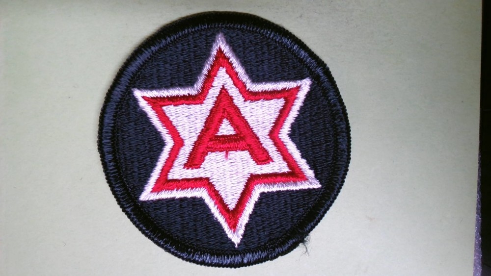 MILITARY PATCH SEW ON COLORED US ARMY 6TH ARMY
