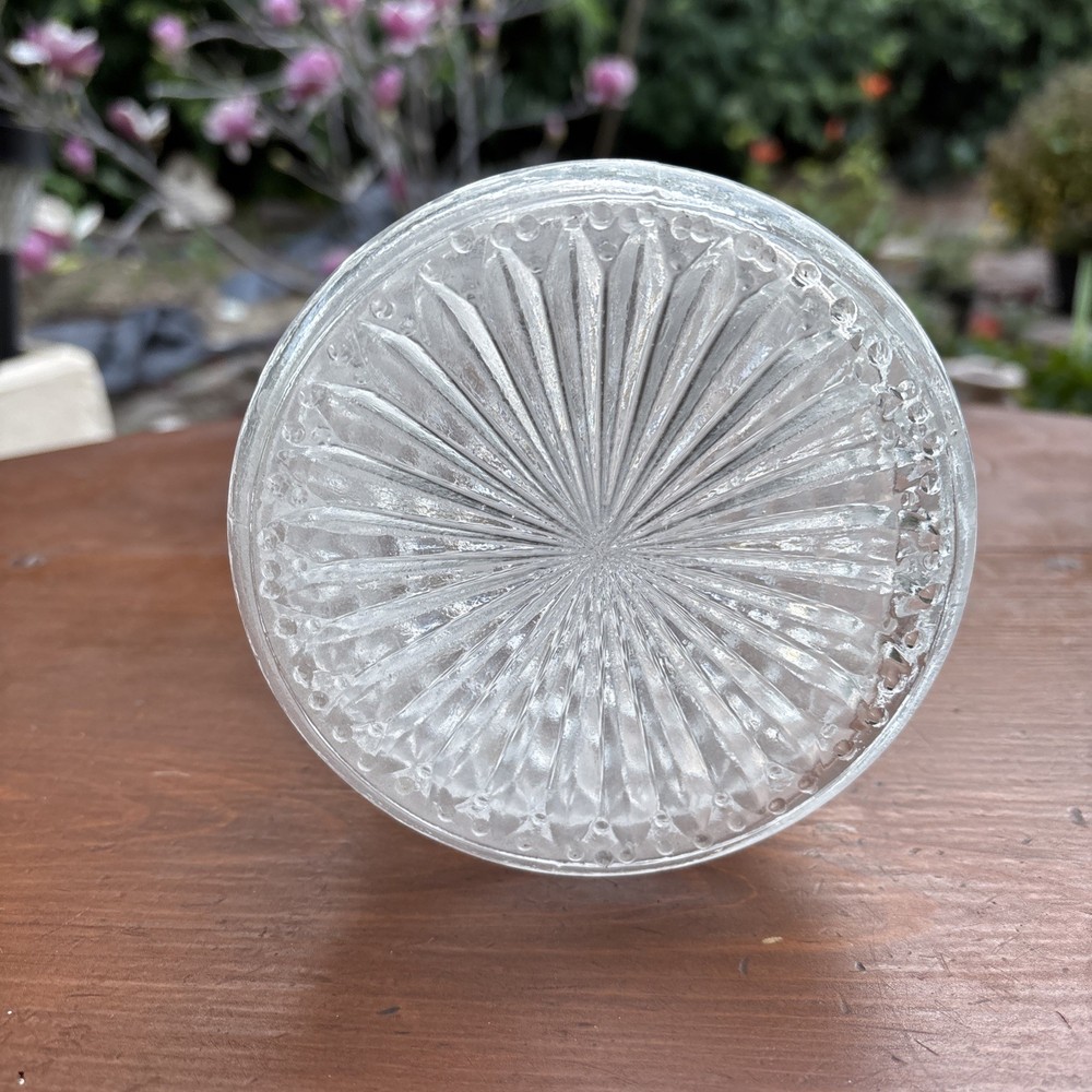 Crystal Carafe Pitcher Silver Plated Lid Pour Spout