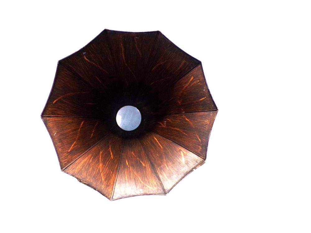 EDISON PHONOGRAPH CYGNET HORN GRAIN PAINTED BELL SECTION