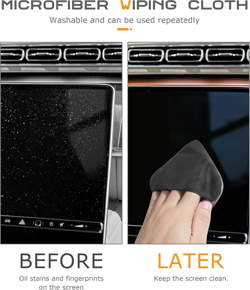 Car Screen Cleaner Microfiber Cloth Wipes Foldable for Dashboard LCD Display