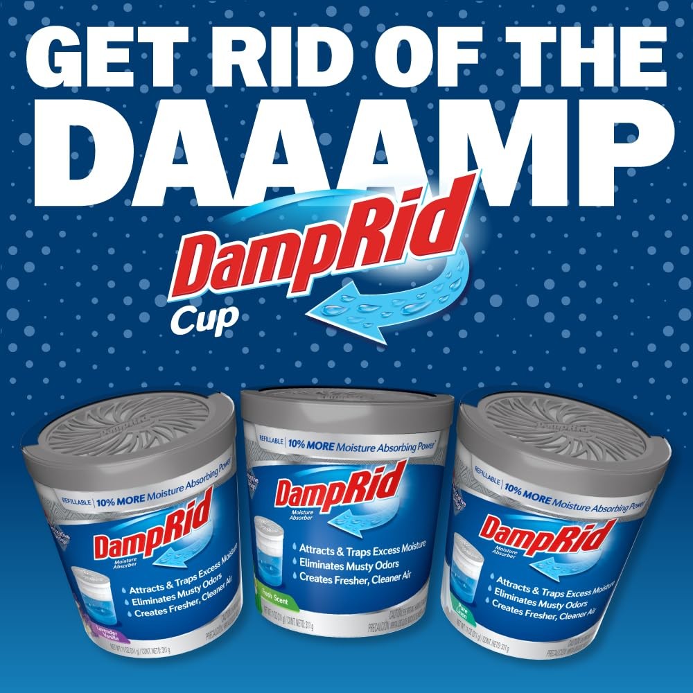 DampRid 11oz 6-Pack Fresh Scent Refillable Moisture Absorber - Odor Eliminator