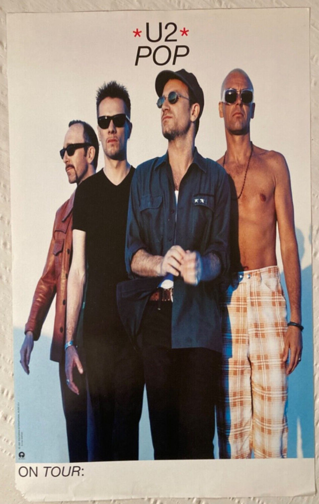 U2 1997 Promo Poster Pop Bono The Edge
