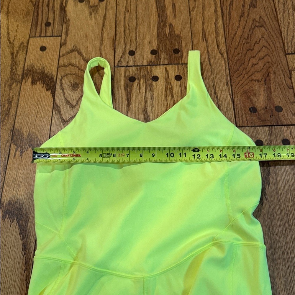 Lululemon Align Bodysuit 8" Electric Lemon Size 14