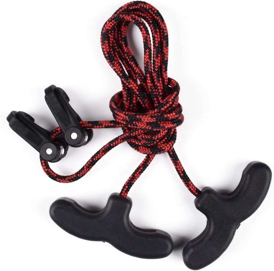 Crossbow Cocking Aid - Red & Black Rope String Puller with Double Handles