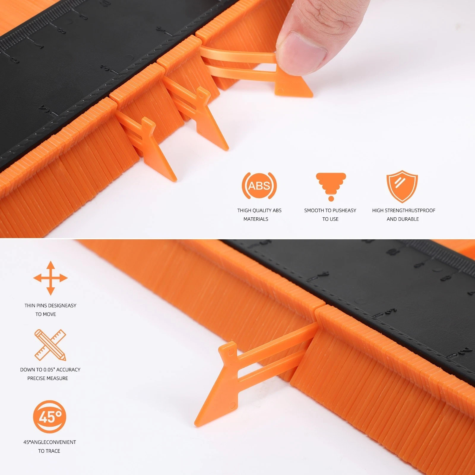 VortecSys Shape Profile Contour Gauge Woodworking Tool Duplicator Irregular