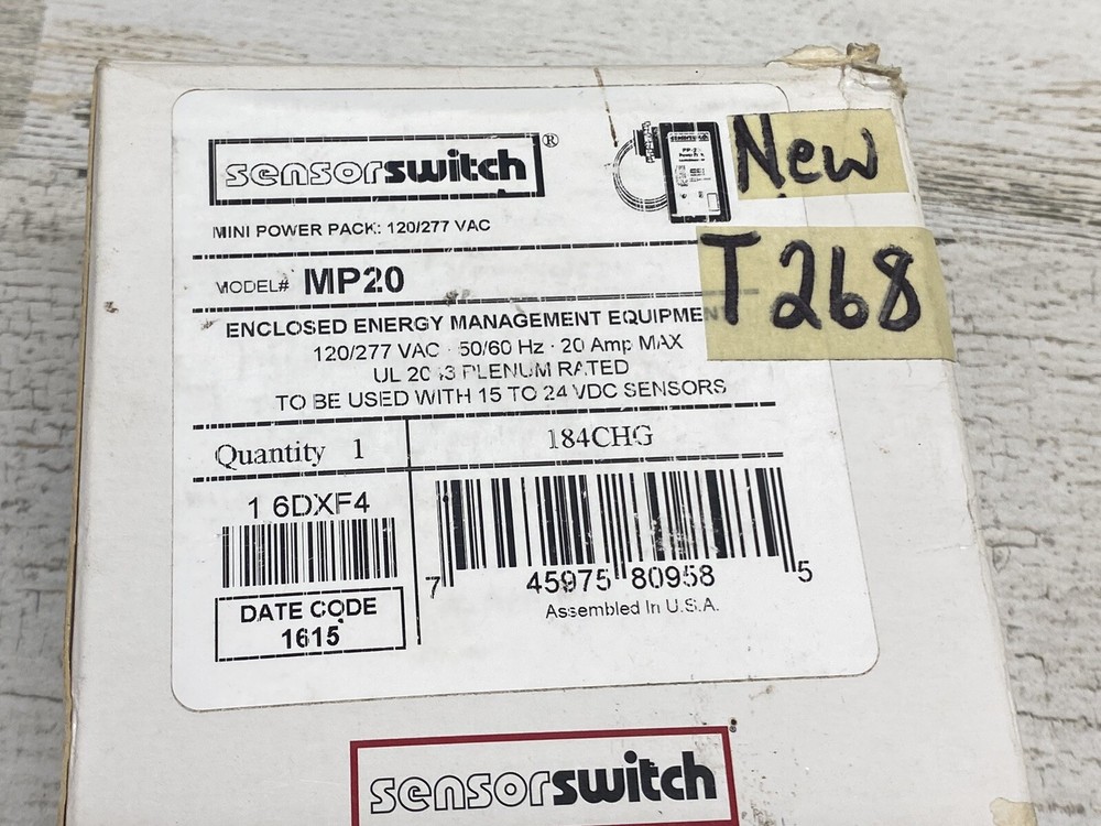 Acuity Controls Sensor Switch MP20 Mini Power Pack 120/240/277 New