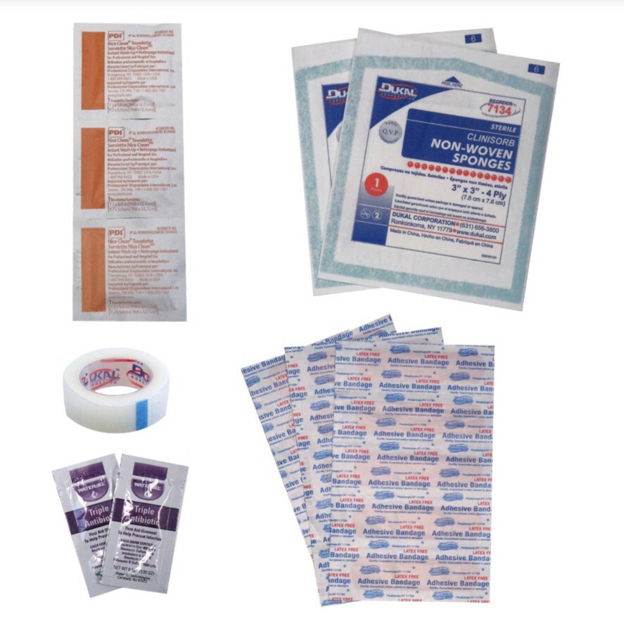Emergency Roadside Assistance / Cables / Led Flashlight / First Aid Kit / Gloves