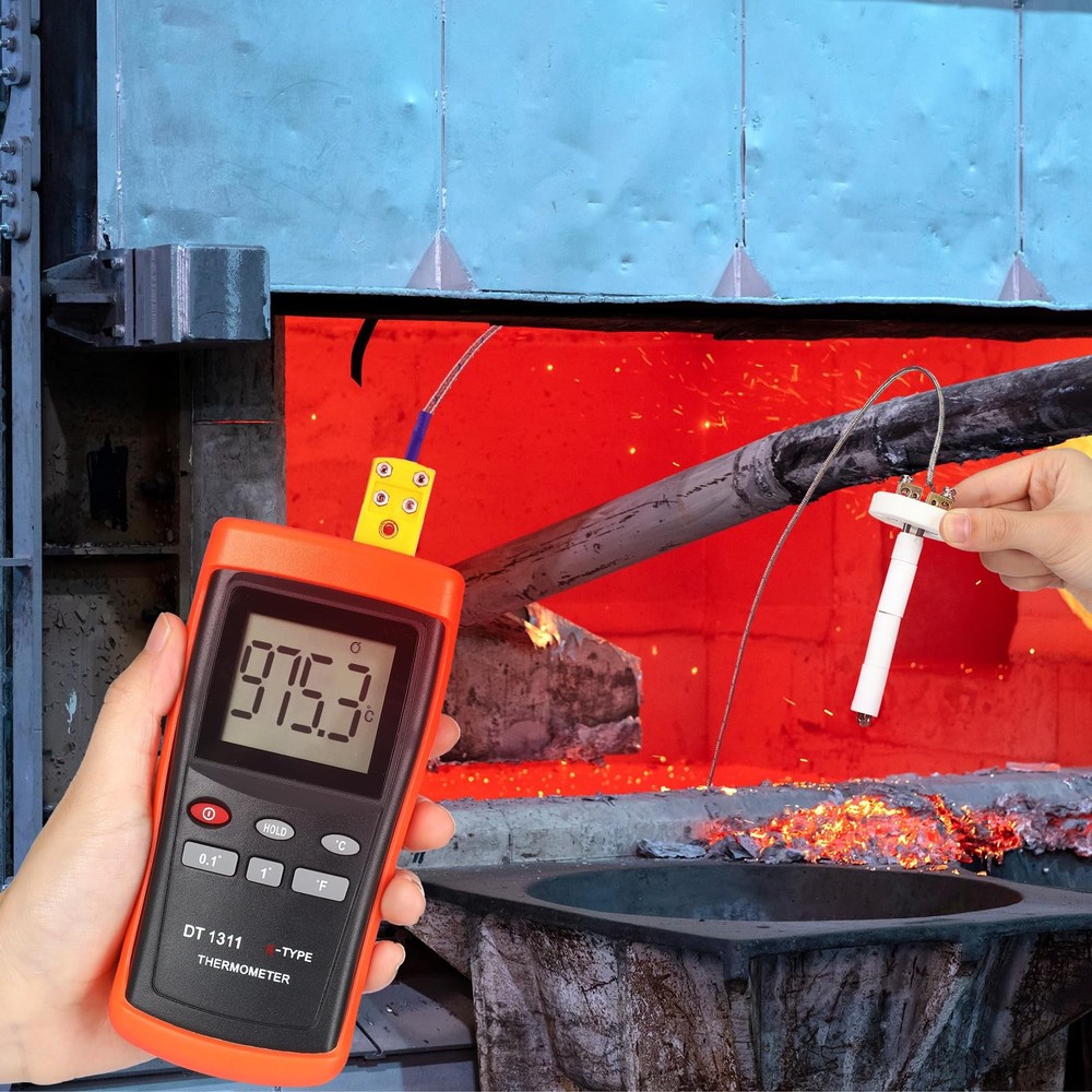 Relaxweex Kiln Thermometer Full Range High Temperature Pyrometer K-Type...