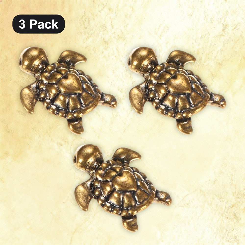 3-Pack Bird Bath Copper Disk, Mini Bird Bath Copper Ornaments [Turtle]