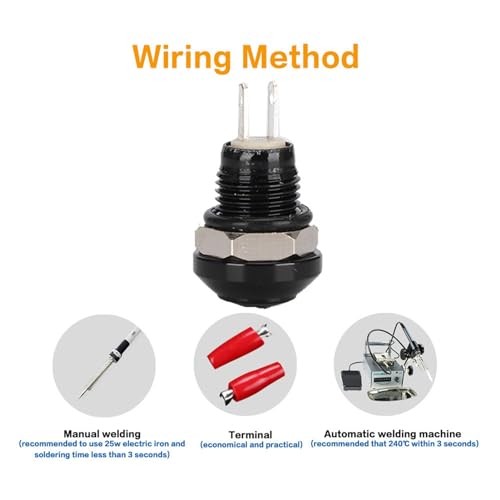 Momentary Push Button Switch 1A 24V 8mm 3/10'' Mini Car Momentary Button