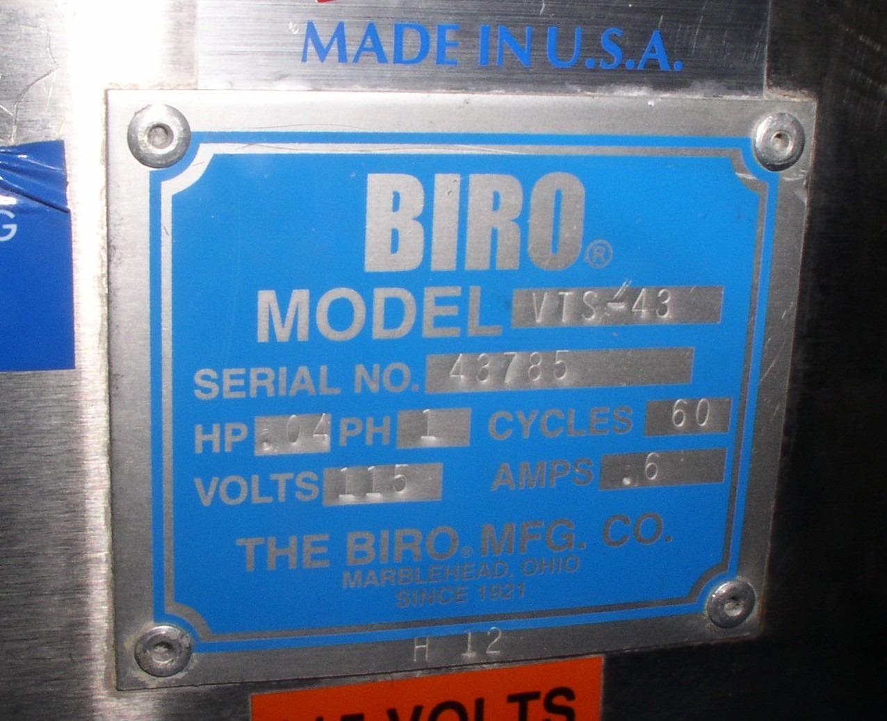 BIRO VTS 43 VACUUM TWIN 20 LB TUMBLER MEAT MARINATOR w/ PUMP 115V VERY CLEAN