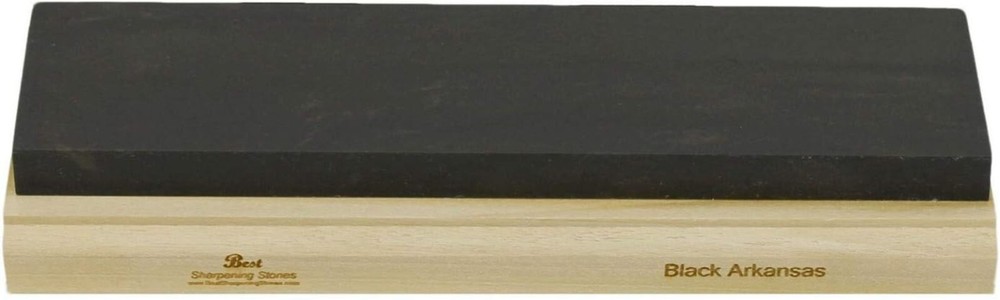 Arkansas Sharpening Stone Set - Wood Mounted 8"