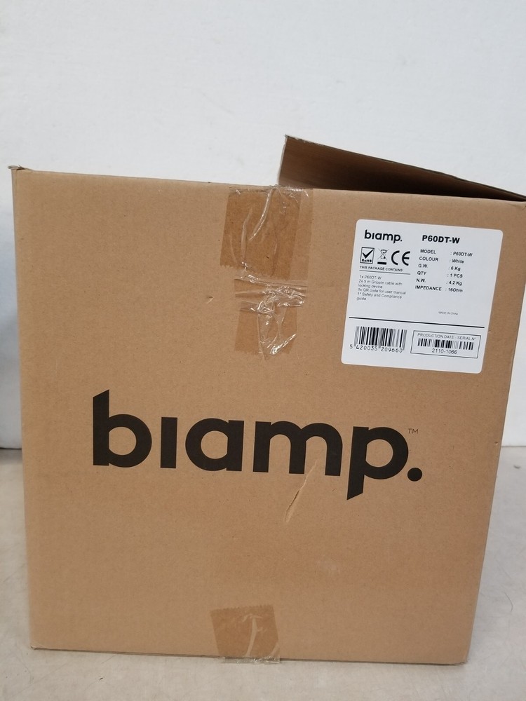 Biamp White Pendant Loudspeaker P60DT-W