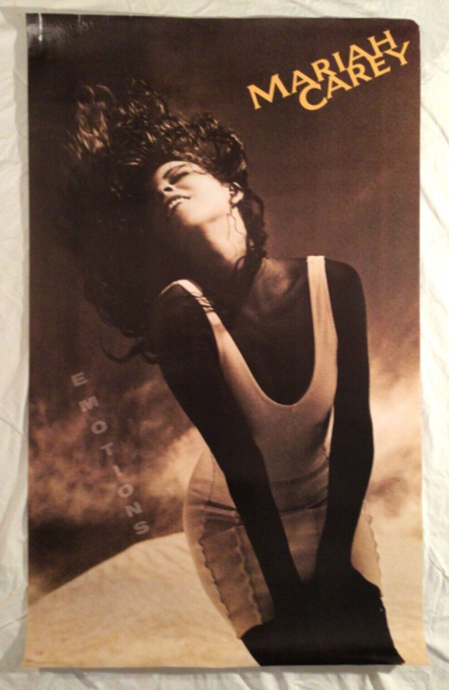 Mariah Carey Large 1991 Promo Poster Emotions Corner Water Damage
