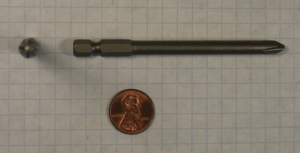 PRACTICAL PRODUCTS #PB-2LS HEX POWER DRIVE INSERT BITS, 3-1/2" LONG, PHILLIPS #2