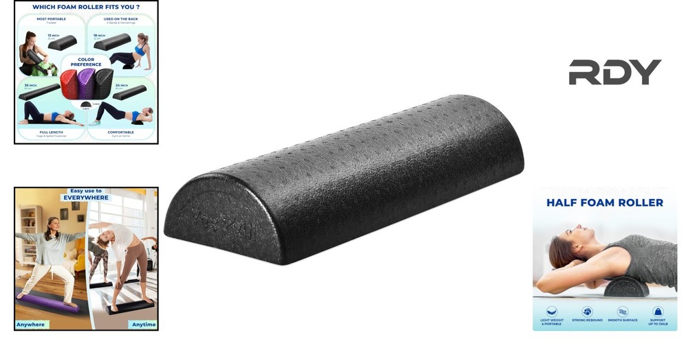 Lightweight EPP Half Round Foam Roller - Perfect for Balance and Flexibility
