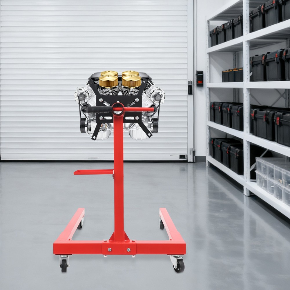 1250Lbs Engine Maintenance Stand Adjustable Motor Hoist Jack 360° Rotating Tool