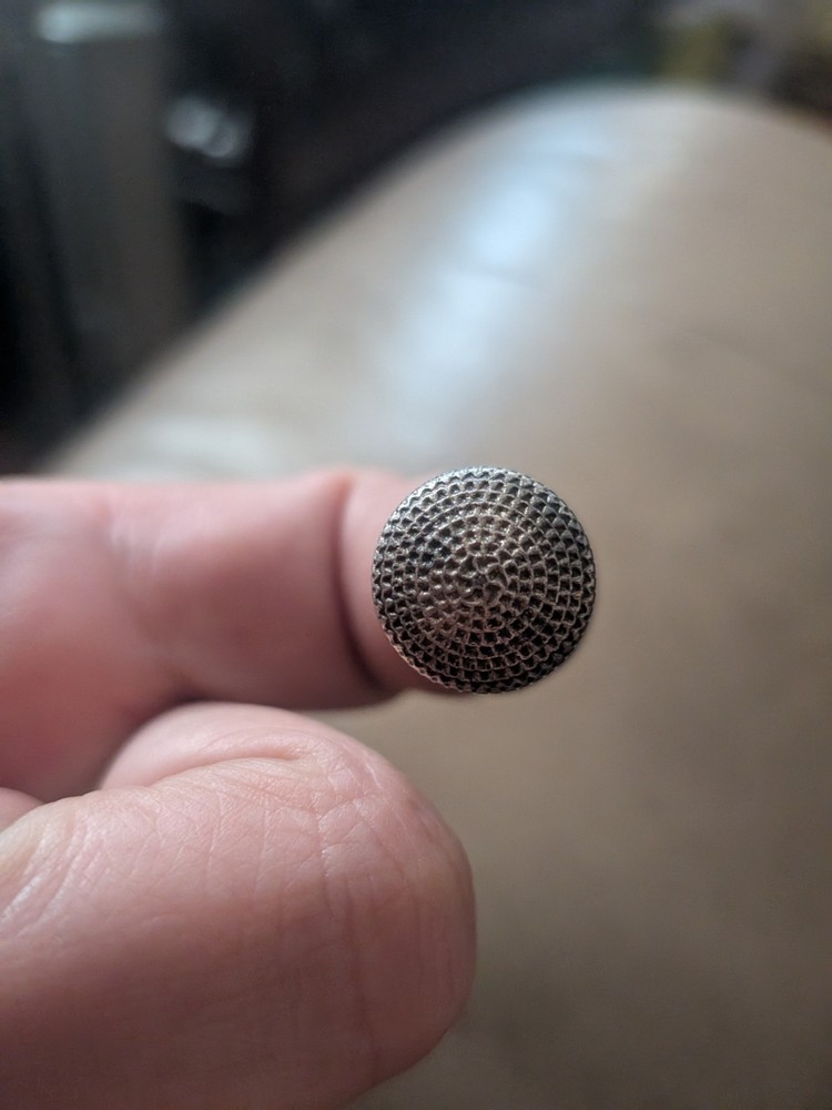 antique sterling silver thimble 10
