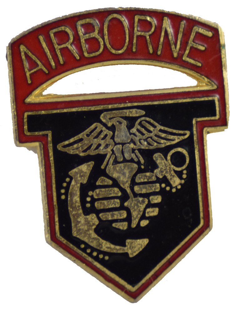 AIRBORNE MARINE HAT PIN