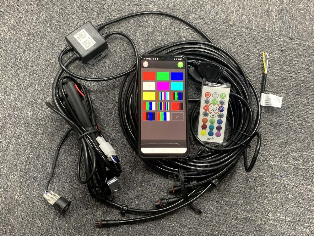4pin 4-way Splitters Wire Harness For RGB Lights Multi-function Bluetooth+Remote