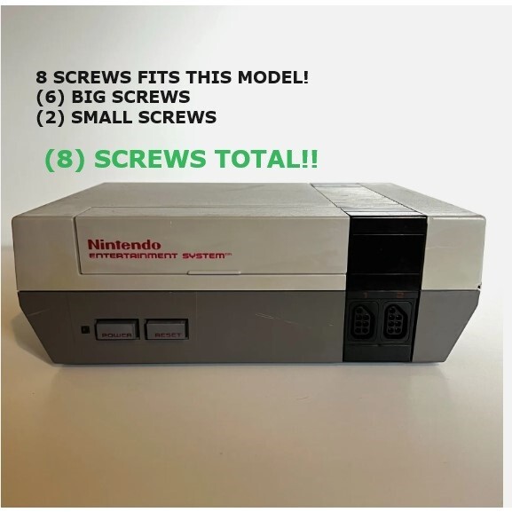 FITS NINTENDO NES CASE & CONTROLLER PLUG SCREWS (8 SCREWS TOTAL) U.S. SHIPPING!