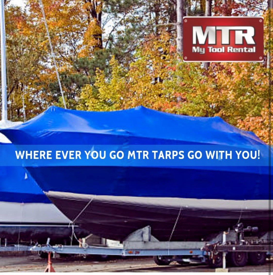 MTR 5 Mil Ultimate Poly Tarp 6ft X 8ft Blue Tarp Heavy Duty Tarp Water Proof