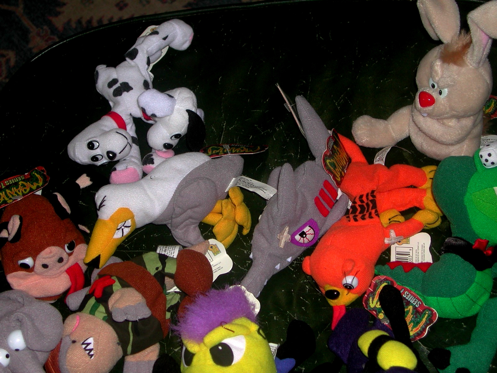 1 LOT OF 13 DIFFERENT MEANIES SERIES 1 STUFFED TOYS WITH TAGS