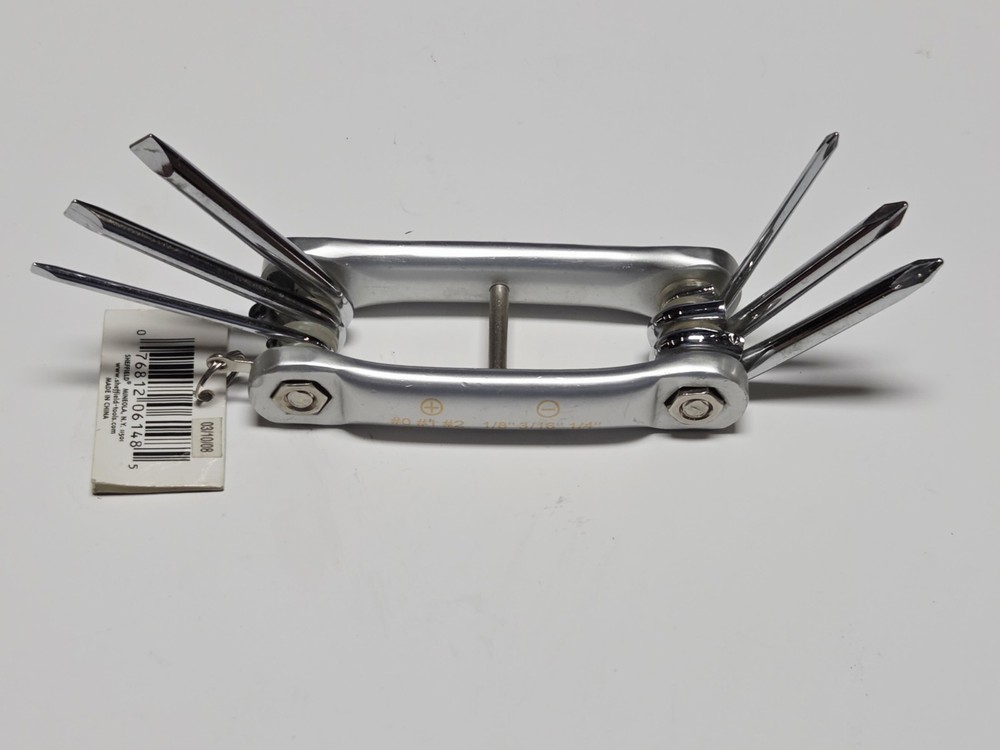 Sheffield Folding Screwdriver Set Silver