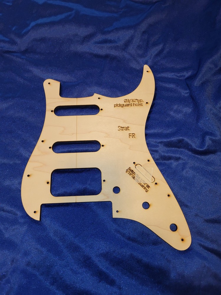 Custom Strat Style HSS Guitar Pickguard Template 4strat Orig Floyd Rose