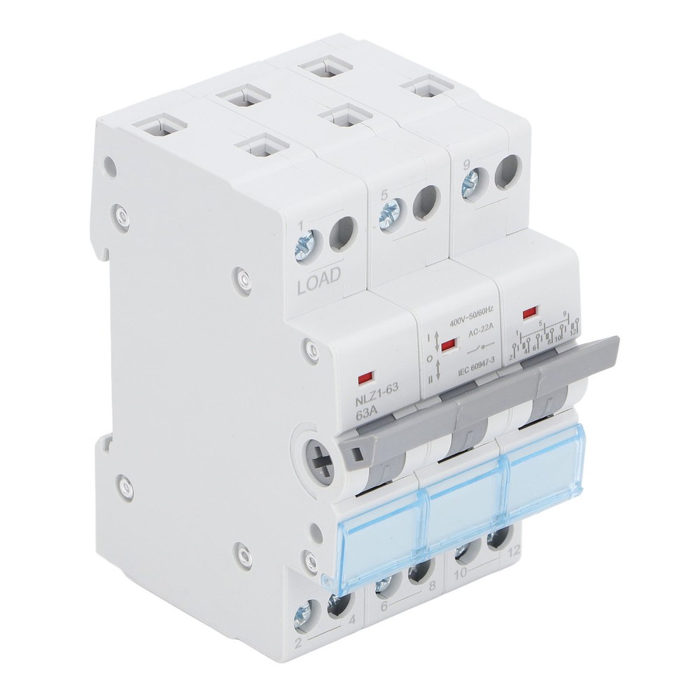 Manual Transfer Switch DIN Rail Mount 3P Interlock Circuit Breaker Switch Part