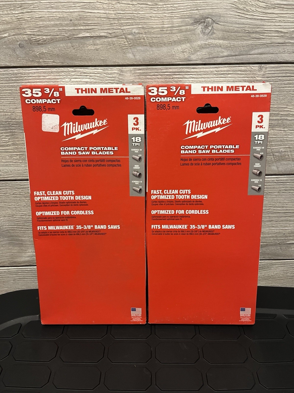 Lot Of (2) Milwaukee 48-39-0529 18 TPI Compact Portable Band Saw Blade 3-Pack