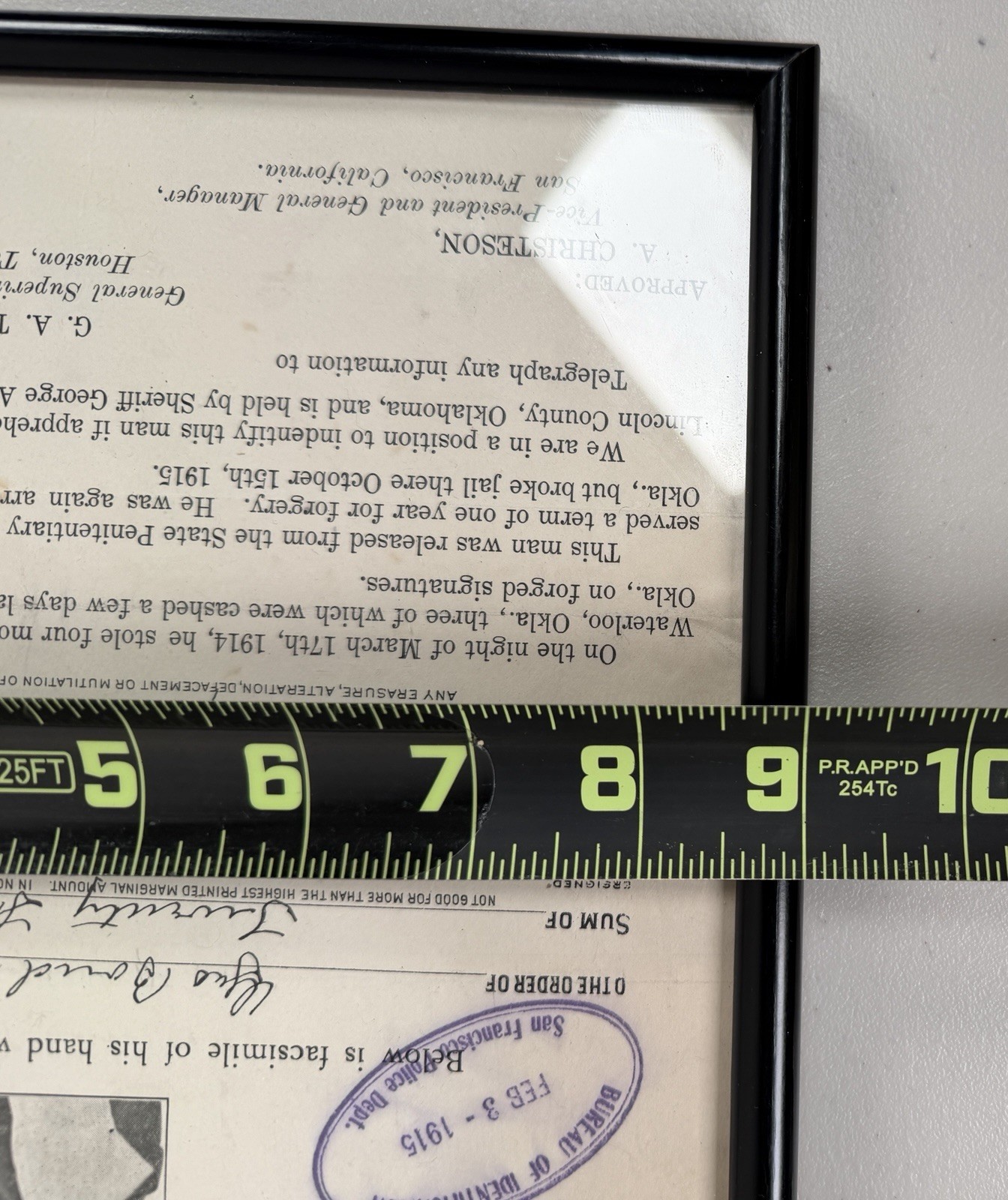 Antique Wells Fargo & Co Reward Wanted Poster Criminal Robber Western Outlaw #2