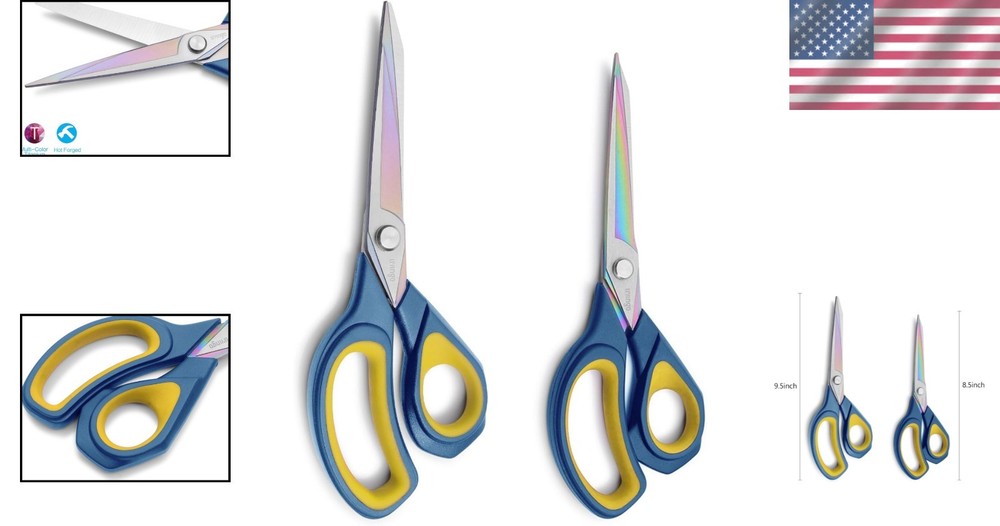 2 Pack Sharp Fabric Scissors - Heavy Duty Scissors