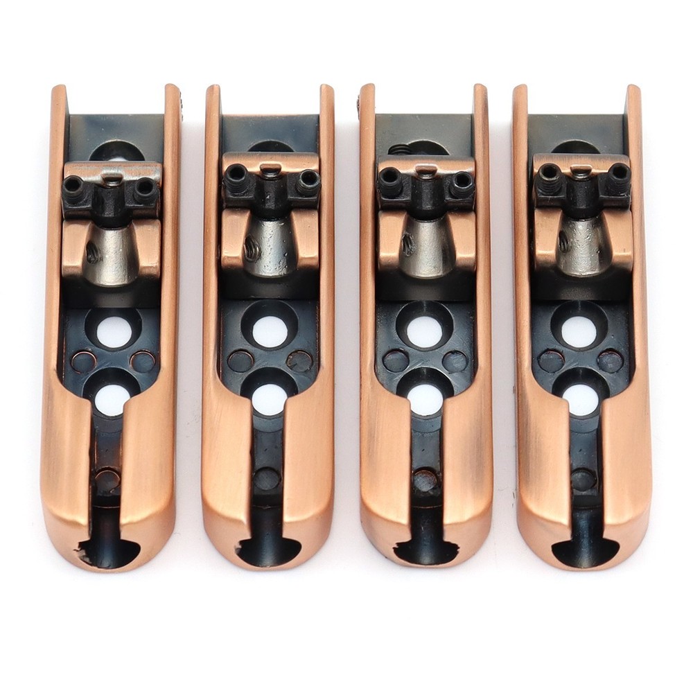 4 String Bass Bridge Individual Bridge Tailpiece Single String Saddle Red Copper