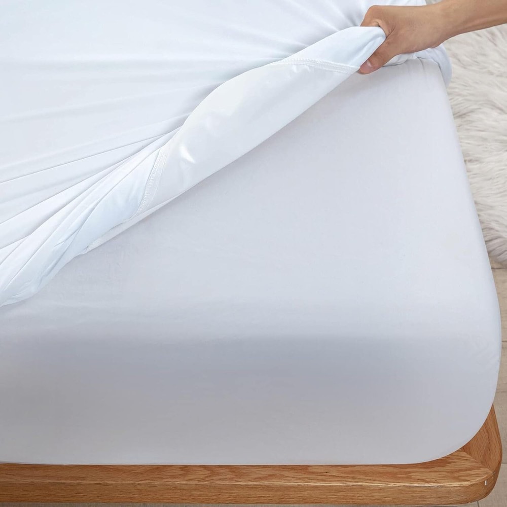 Waterproof Split King Mattress Protector for Adjustable Bed 2PCs Mattress Cov