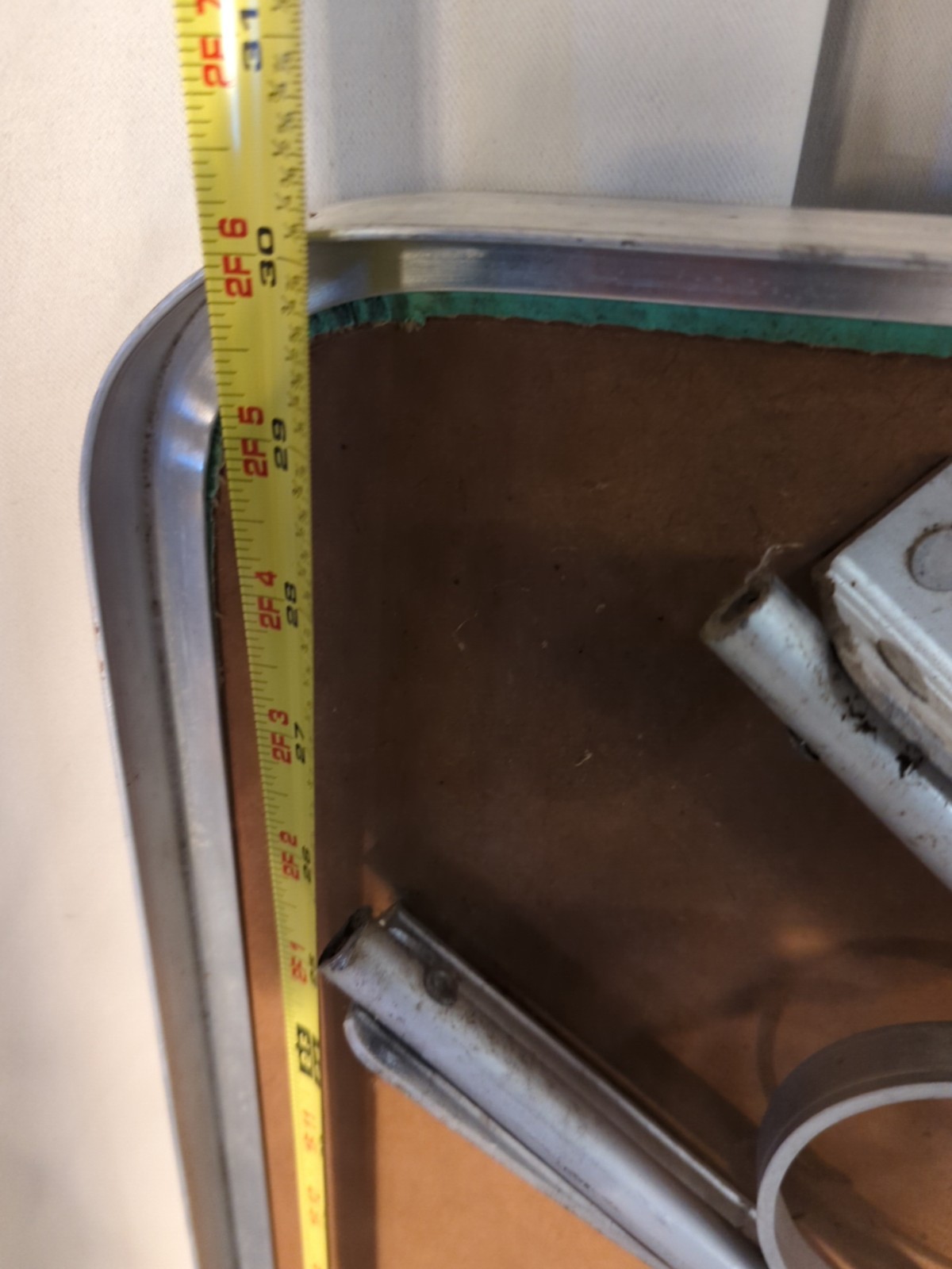 Vtg Retro Card Table Aluminum Green Portable 60s Scroll Legs MCM Mid Century