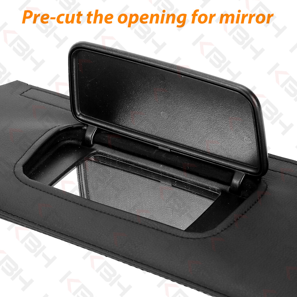 Sun Visor Replacement Cover Driver Passenger Repair For 94-04 Ford Mustang Black