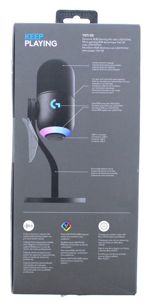 Logitech Yeti GX Dynamic RGB Gaming Mic