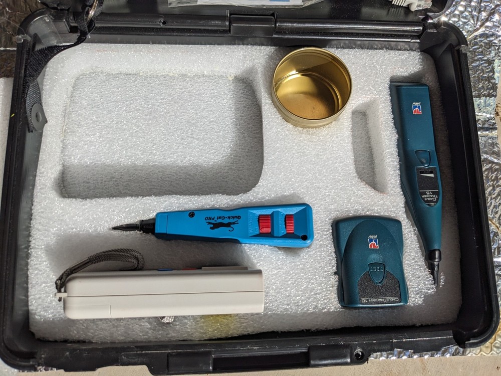 Network Pro: Cat 5/6 Termination Tool Kit Quick Cat Pro w/ LAN Tester, Tracker