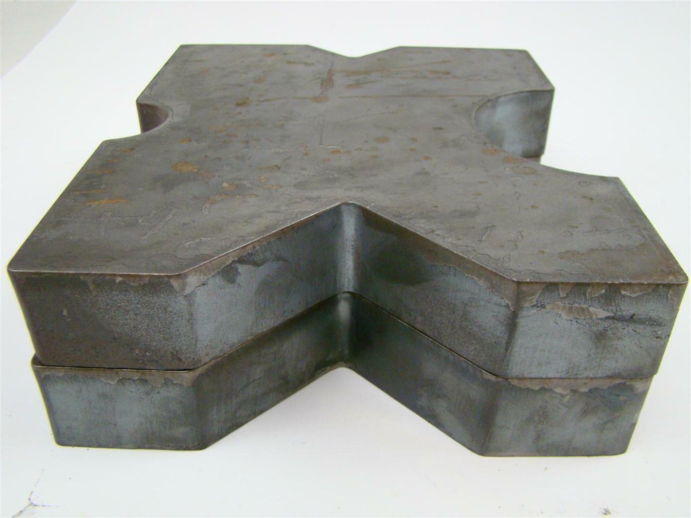 (PAIR) 8.5x10 Arbor Plates 1.5" Thick, Hydraulic H-Frame Shop Press, V-Cut