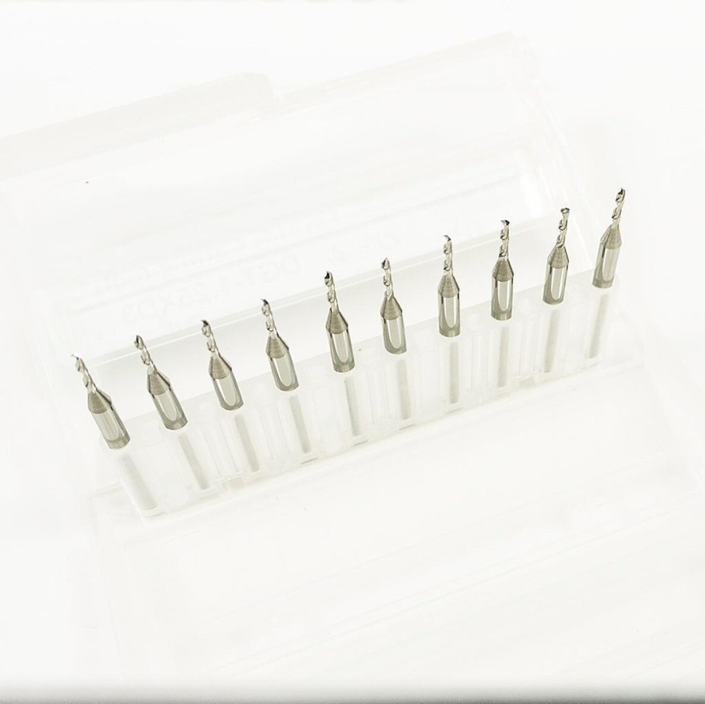 10pcs Whole Solid Carbide PCB Micro Drill Bit 2.4mm-2.99mm Shank 3mm 55D