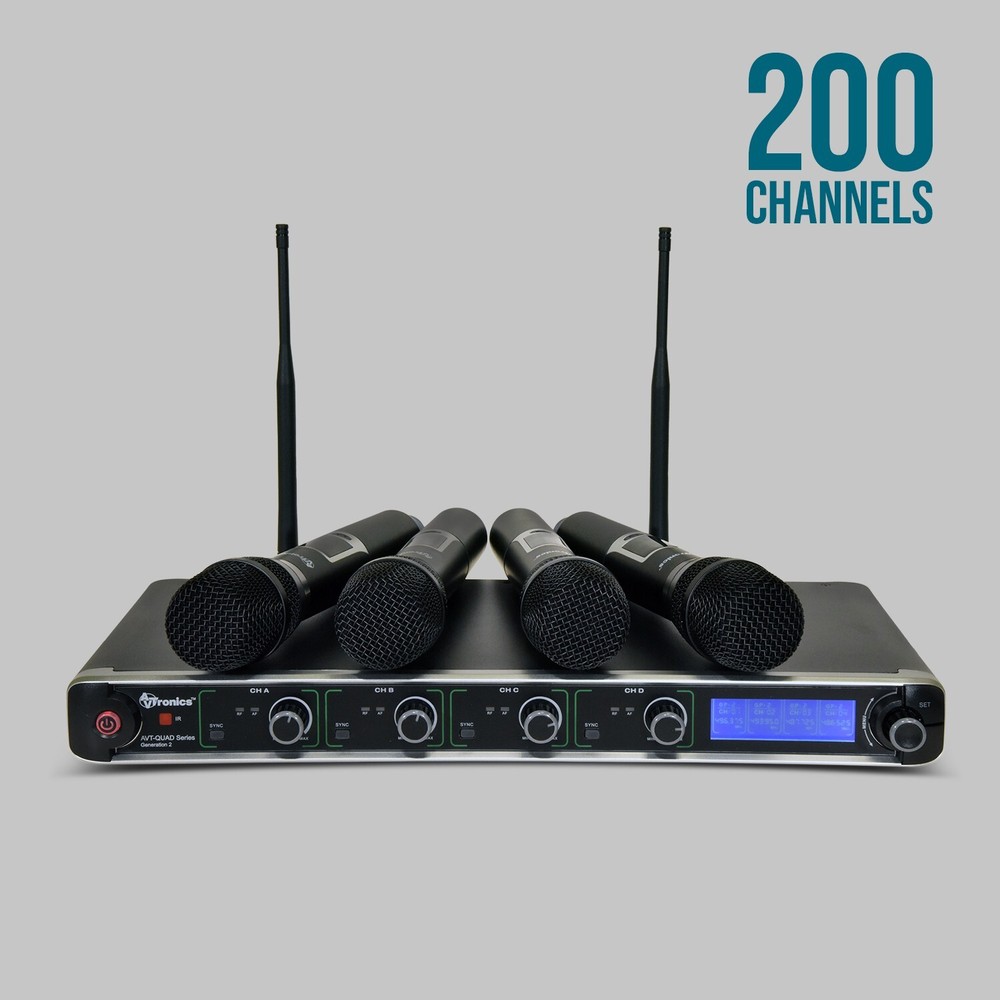 AVTronics Professional 200 Channel UHF Wireless Microphone System