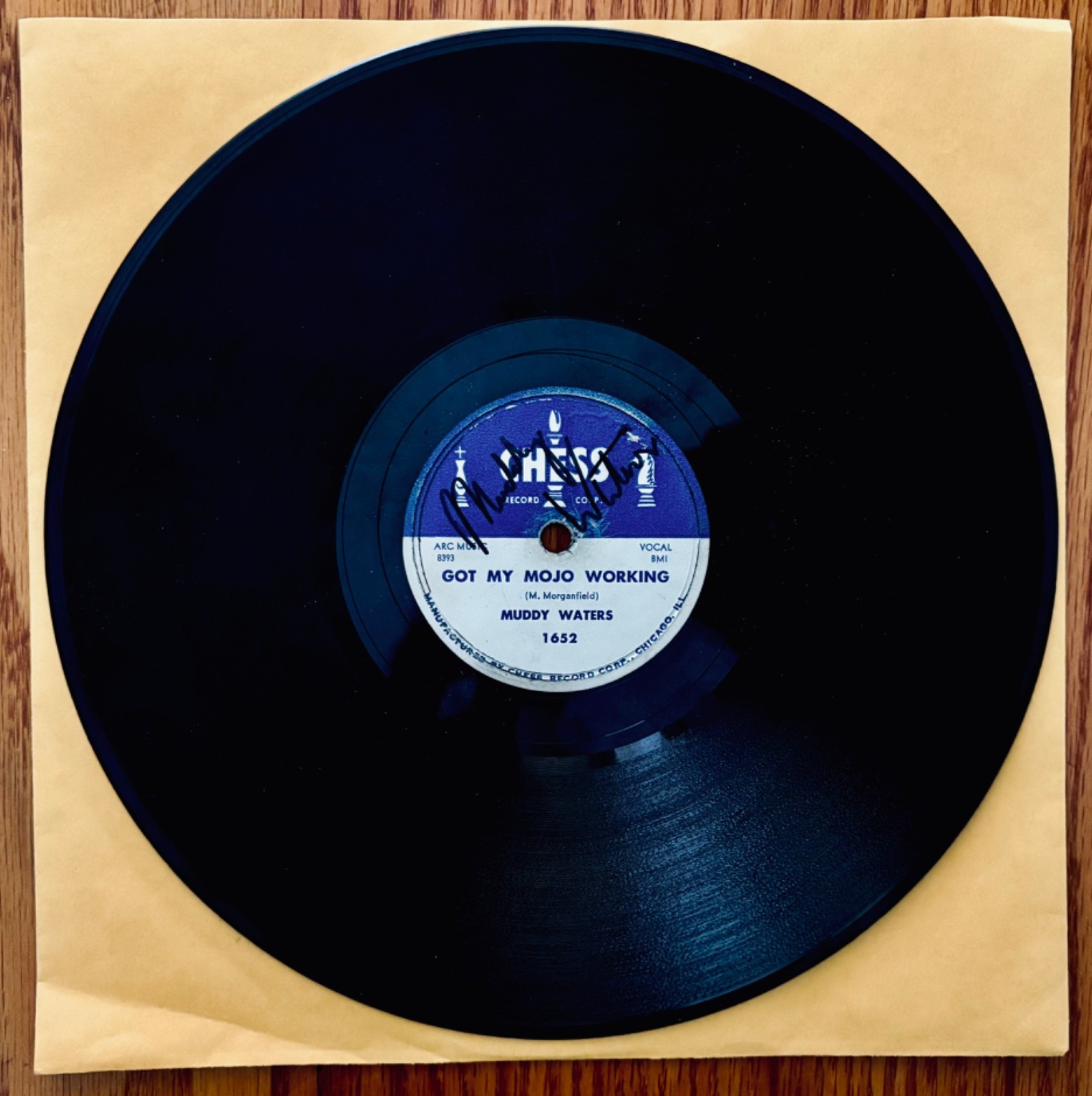 MUDDY WATERS Signed GOT MY MOJO WORKING & ROCK ME 78 RPM Album~CHESS #1652~Blues