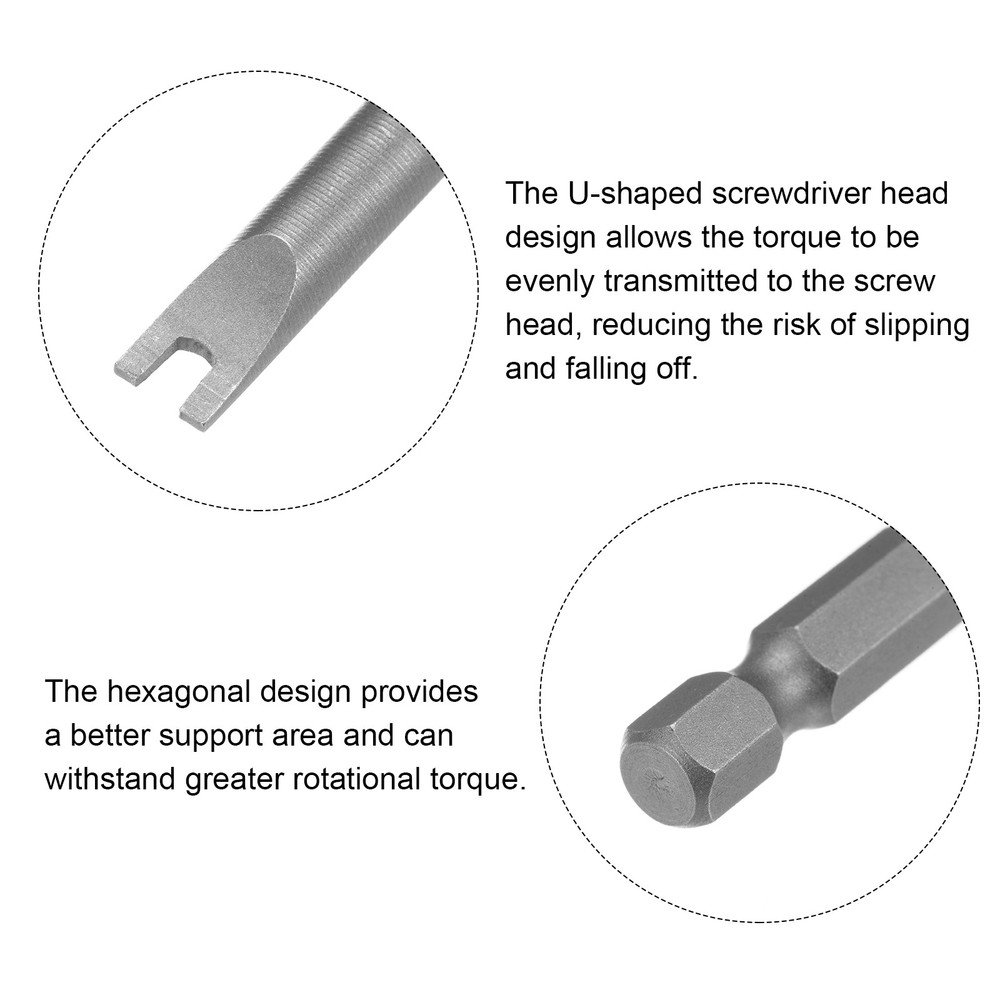 4 Pcs Magnetic U4 U6 U8 U10 Tip U-shaped Spanner Screwdriver Bits Tool