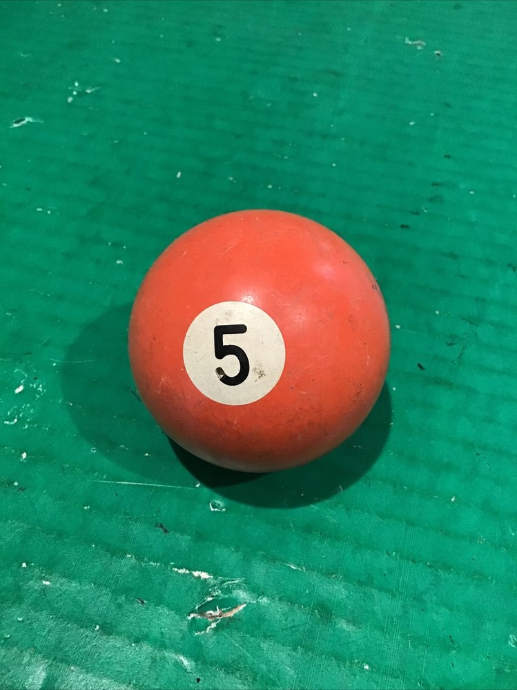VTG Replacement Billiard Pool Ball 2 1/4" Diameter Number 5 Orange Solid  (A)